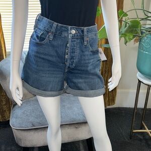 Old Navy Dark Blue Rolled Cuff Jean Shorts